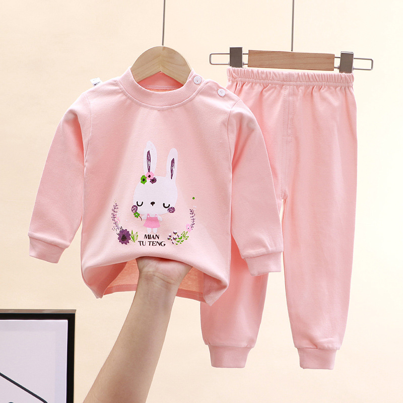 Baby Clothing For Sleep - Autumn Sleepwear Pajamas For Girls Pink