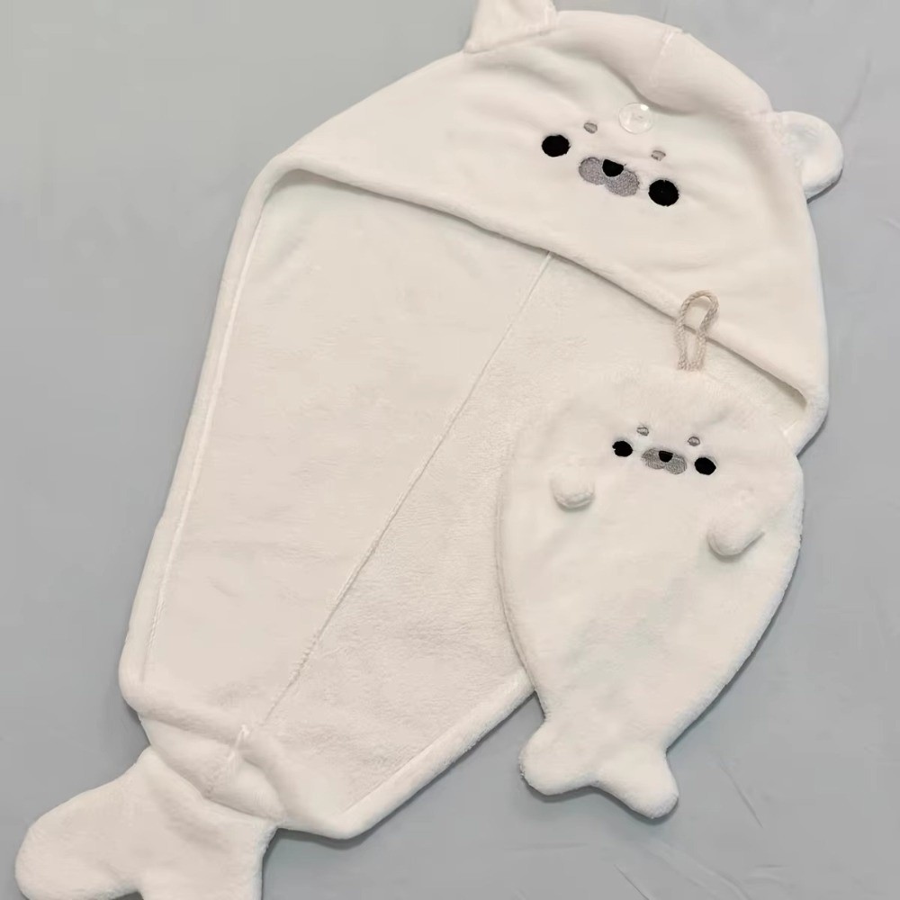 Cartoon Baby Seal Dry Hair Cap - Baby Clothing Wash review and price