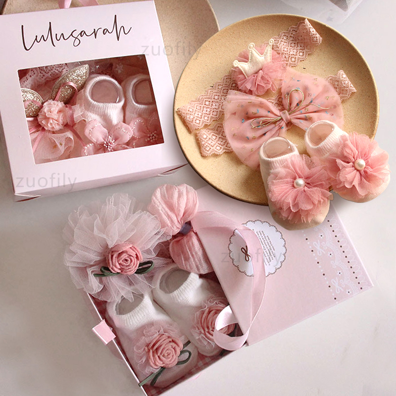 Summer Baby Girl Headband Sock - Baby Clothing Gift Set review and price