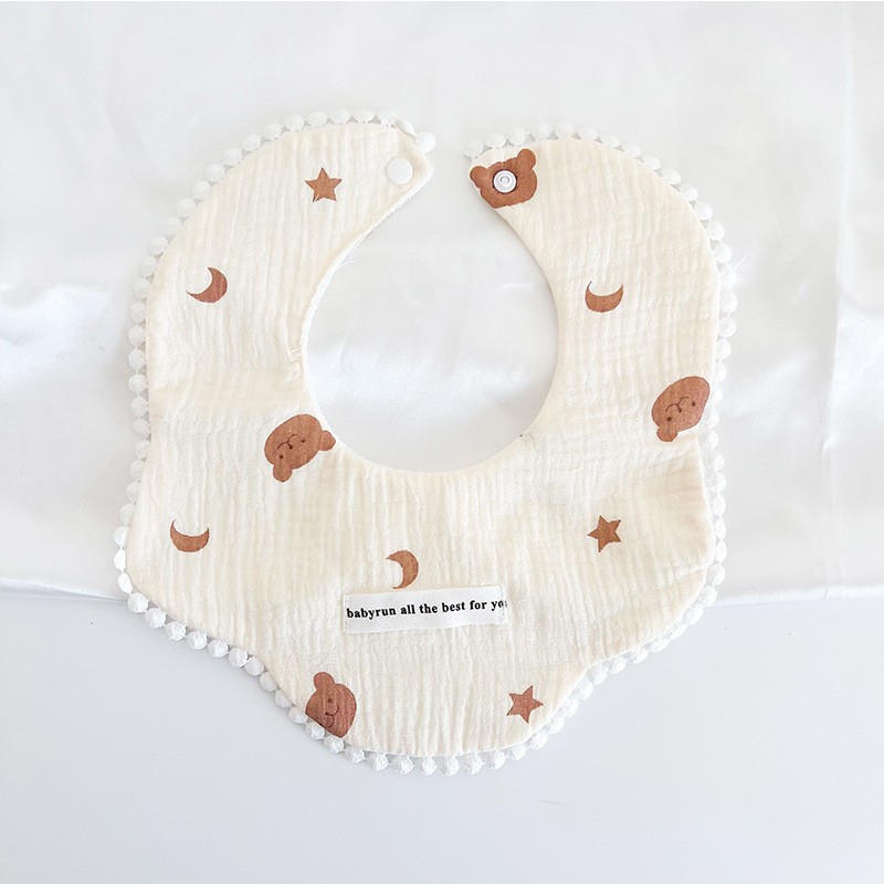 3pcs Pack Cotton Gauze Baby Gi - Printed Bibs Pack review and price
