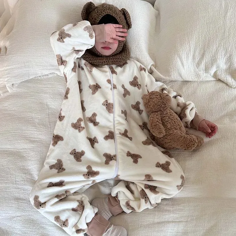 Cartoon Flannel Fleece Childre - Baby Clothing For Sleep review and price