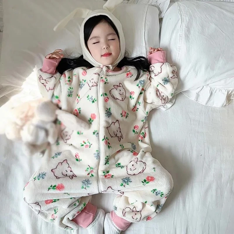 Cartoon Flannel Fleece Childre - Baby Clothing For Sleep review and price