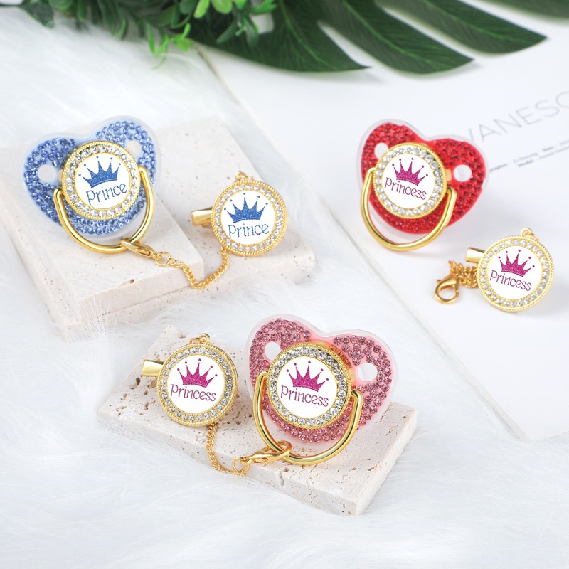 Luxury Crown Pacifier Clip Cha - Baby Clothing Gift Set review and price