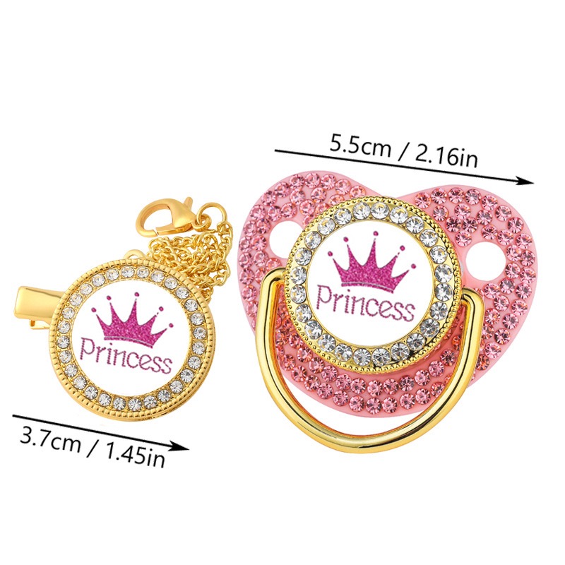 Luxury Crown Pacifier Clip Cha - Baby Clothing Gift Set review and price